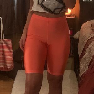 neon biker shorts